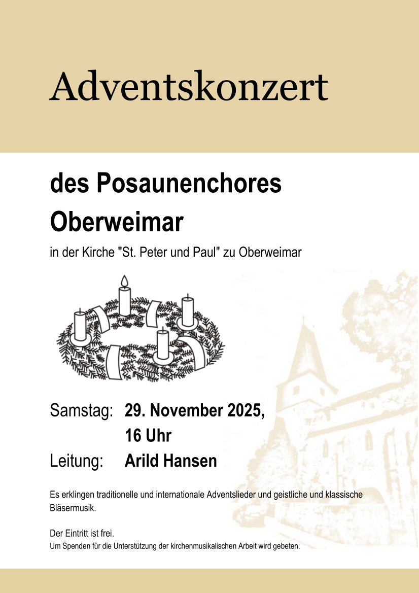 Advetskonzert Posaunenchor 291125